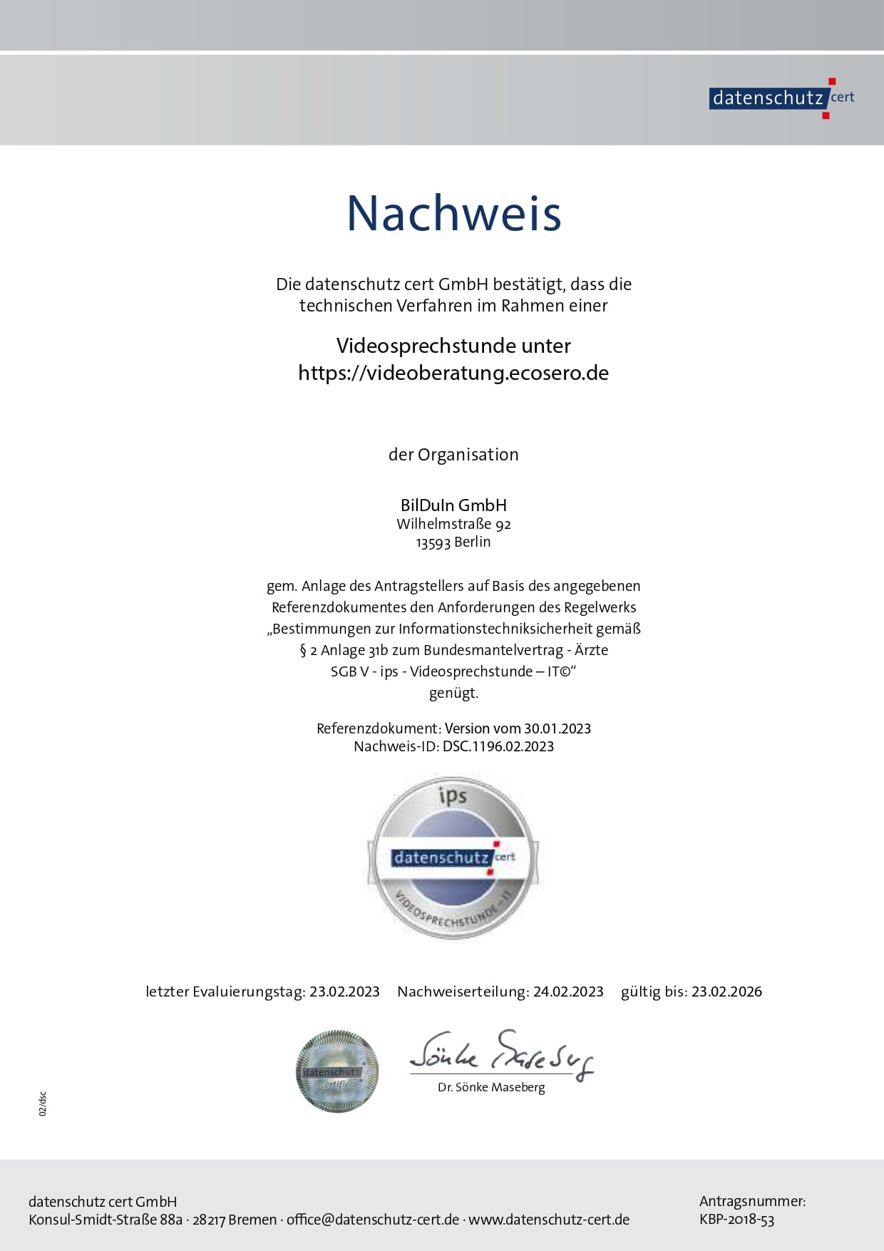 Sceau datenschutz cert GmbH